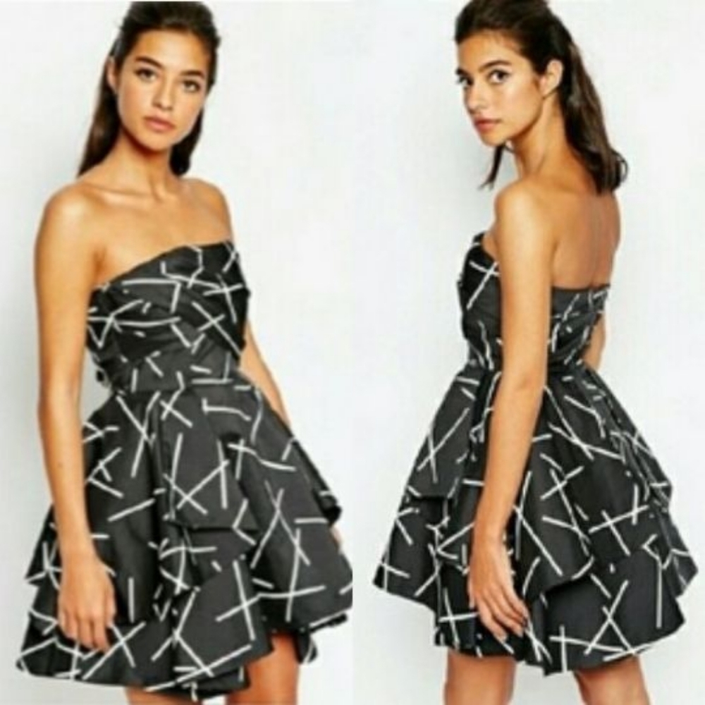 New C/meo Collective Shaken Up Strapless Mini Dress - Picture 2 of 5